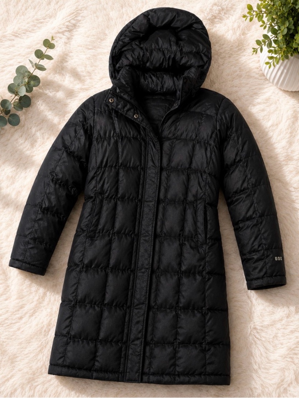 The North Face Kids Black Hooded Long Puffer Coat